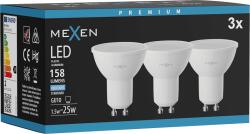 Mexen Nova 3x LED izzó GU10, 1, 5W, Hideg - 6500K, 158 lm - L107-GU10-0165-01x03 (L107-GU10-0165-01x03)