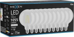 Mexen Vintis 10x LED filament izzó E27, G125, 8W, Semleges - 4000K, 1055 lm, átlátszó - L158-E27-0840-00x10 (L158-E27-0840-00x10)