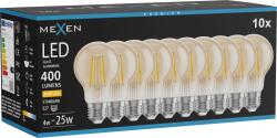 Mexen Vintis 10x LED filament izzó E27, A60, 4W, Meleg - 2700K, 400 lm, borostyánsárga - L150-E27-0427-50x10 (L150-E27-0427-50x10)