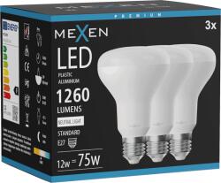 Mexen Nova 3x LED izzó E27, R80, 12W, Semleges - 4000K, 1260 lm - L105-E27-1240-01x03 (L105-E27-1240-01x03)