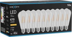 Mexen Vintis 10x LED filament izzó E27, ST64, 4W, Meleg - 2200K, 470 lm, tiszta - L152-E27-0422-00x10 (L152-E27-0422-00x10)