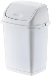 Dünya Plastik Fantasy, Billenőfedeles szemetes kuka, BPA mentes műanyag, Fehér színű, 10 Liter (8696287097028W)