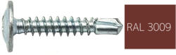  Lapos nagyfejű önfúró lemezcsavar 4, 2x13mm festett RAL3009