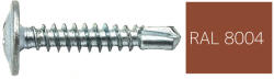  Lapos nagyfejű önfúró lemezcsavar 4, 2x19mm festett RAL8004