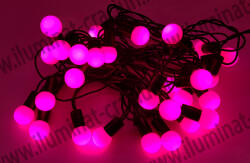 ADA Instalatie Roz Globulete 4M LED sir fir negru - interior (4116)