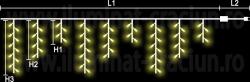 Dablerom Instalatie streasina sir 180 LED Alb Cald 500x70cm - exterior gama S-OUT (30-191806)