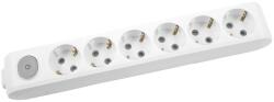 Panasonic Cap Prelungitor Panasonic X-tendia, 6 prize cu intrerupator Alb fara fir (P-XA6/FF+I)