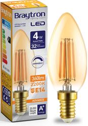 BRAYTRON Bec Filament lumanare Amber 4W E14 lumina calda Braytron (BB36-60410)