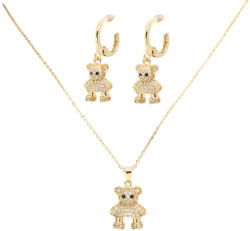ElectraStore Set Colier Cu Pandantiv si Cercei Mini Teddy Love (C4768)