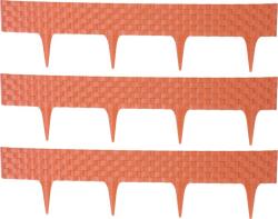 Strend Pro Garden Palisada de gradina imitatie ratan teracota 2, 4 m, set 3 bucati UV (2171288)