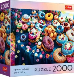 Trefl Puzzle Trefl 2000 piese cu Gogosi Colorate si poster inclus (99311) Puzzle