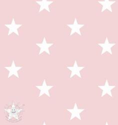 Pamutvászon Stars light rose