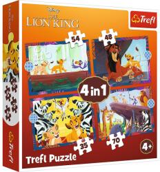 Trefl Puzzle 4 în 1 Trefl Disney Regele Leu pentru copii 4+ ani (34653) Puzzle