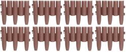 Strend Pro Garden Palisada de gradina flexibila maro GE037, 27x24 cm, PP, 2, 16 m, 8 buc (2211199)