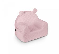 BabySteps Fotoliu pentru copii cu spatar, catifea velvet ursulet teddy sepia rose