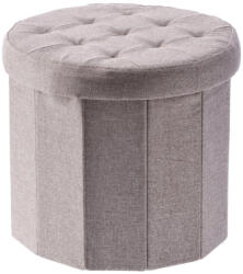AdTrend Taburet textil bej, pliabil cu spatiu depozitare 45 x 40 cm (102122D)