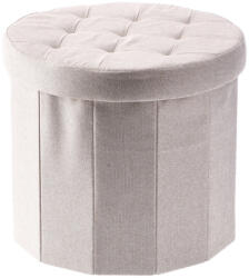 AdTrend Taburet textil crem, pliabil cu spatiu depozitare 45 x 40 cm (102122A)