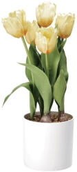 AdTrend Lalele artificiale galbene in ghiveci ceramica 15 x 49 cm (74879B)