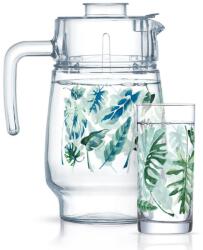 LUMINARC Set 7 piese, carafa 1.6L, 6 pahare 270ml, Tropical Foliage (33024)