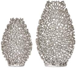 Invicta interior Vaza ABSTRACT LEAF 30+40 cm set de 2 argintiu (43189)
