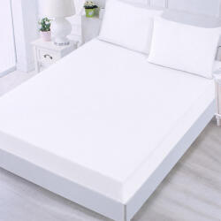 TifanTEX Cearșaf din bumbac pentru pat 180x200+25 cm alb (Cearșaf) (6129H2)