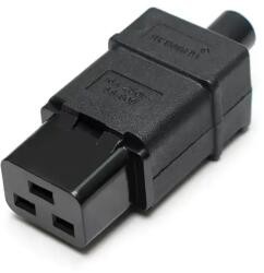  Mufa alimentare IEC C19 mama AC, 16A, 3 poli, negru (PC-M/IECC19-GBC)