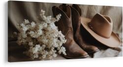 Dovido Tablou eleganță rustică cu flori - 80x40