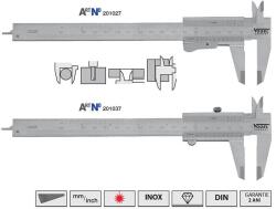 VOGEL Subler de buzunar pentru utilizare cu mana stanga 150 mm Blue-Line VOGEL blocare cu degetul