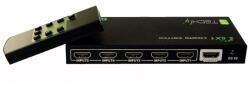 TECHLY HDMI switch, 5 in 1 out, 4K Ultra HD, IR (IDATA HDMI-4K51) - oneclick