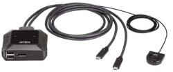 ATEN KVM превключвател, ATEN US3312, 2-портов, 4K, DisplayPort, USB-C (US3312-AT) - xtreme