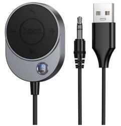 hoco. e150 bluetooth adapter, usb+3.5mm jack csatlakozó, v5.3, fekete (E150)