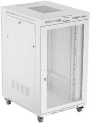 Lanberg Rack LANBERG Cabinet metalic, 27U, 800x1000mm, gri, usi perforate, alb (FF01-8027-23SL)