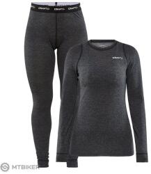 Craft CORE Wool Merino női szett, fekete (XXL)