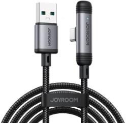 JOYROOM EnjoyX kábel A56, 90° döntött csatlakozó, 3A, Fekete (S-A56) (S-A56AC3A1.2M-BLK)