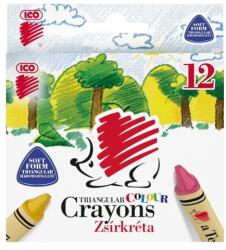 ICO Süni háromszögletű 12 db-os zsírkréta készlet (7220100001)
