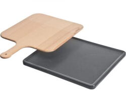 Neff Piatra ceramica cu impingator de fag netratat NEFF Z1912X0 - 00463892, L37.5cm, l33cm, H2.50cm, G5.1kg, Greutate maxima paleta 10kg, Maximum 350°C, Ideala pentru paine si pizza, Rez la piroliza, Anthr