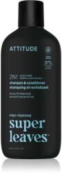 ATTITUDE Super Leaves Men's Shampoo and Conditioner 2-in-1 sampon és kondicionáló 2 in1 Eucalyptus & Sage 415 ml