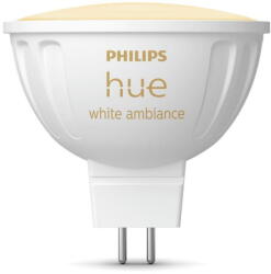 Philips Bec LED inteligent Philips Hue MR16, Bluetooth/Zigbee, tip spot, GU5.3, 12V, 5.1W, 400 lm, lumina alba reglabila (2200-6500K), clasa energetica G (8719514491342)