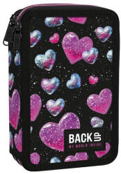 DERFORM BackUp felszerelt emeletes tolltartó - Glitter Hearts (PB8DW32) (PB8DW32)