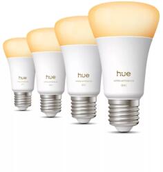 Philips Becuri inteligente Philips Hue A60 E27, alb, set 4 bucati (8720169364745)