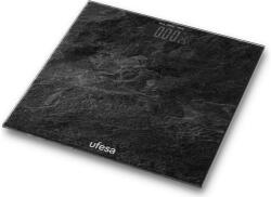 Ufesa Cantar electronic Ufesa Scale Lausanne, greutate suportata 180 kg, Display LCD, Indicator supraponderalitate si temperatura camera, Sticla securizata, Ultra slim 30x30 cm, Pornire/Oprire automata, Neg Cantar baie