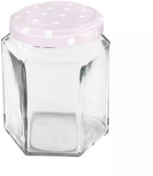 Gastro Befőttesüveg 191 ml, rózsaszín csavaros fedél, fedélátmérő 58 mm