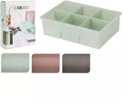 Gastro Jégkockaforma 6 nagy kockához, műanyag, többféle szín, hosszúság 173 mm, szélesség 130 mm