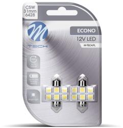 m-tech C5W 31mm 6LED, fehér, 2db (LB027W)