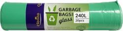 Clarina Saci menaj Clarina segregare strong, verde, LDPE, 240L, 10 buc/rola CLA-7013