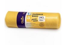 Clarina Saci menaj Clarina segregare strong, galben, LDPE, 240L, 10 buc/rola CLA-7014