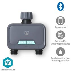 Nedis smartlife Bluetooth automata víz / locsolás vezérlő, elemes táp (BTWV20GY)