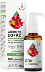 Aura Herbals Vitamina D3 + K2, picături, 50 ml, Aura Herbals