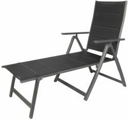 Linder Exclusiv Kerti nyugágy, napozóágy CAPRI - Fekete (MC372217) - pepita