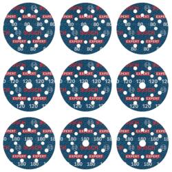 Bosch Disc abraziv Bosch EXPERT O780, 125mm, G80/120/180, 9 bucati (2608902407)